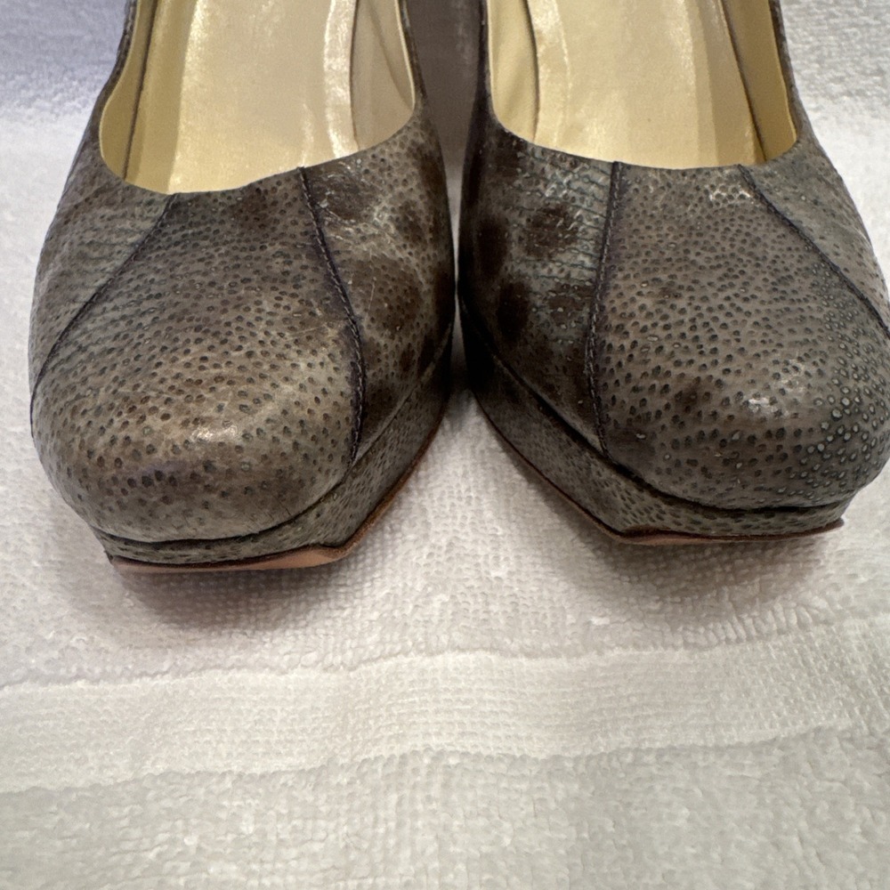 Helmut Lang Leather Platform Pumps Shoes Size 38, US 8 - Picture 2 of 9